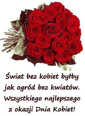 Bukiet bordowych róż z życzeniami na dzień kobiet